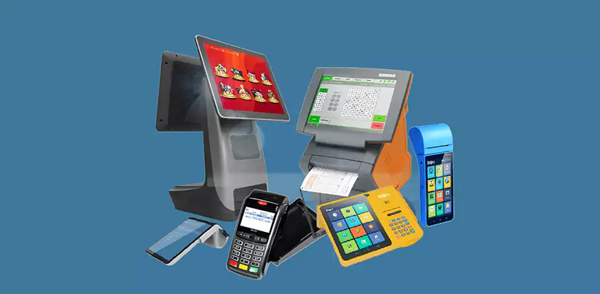 collection of pos lottery devices of various sizes