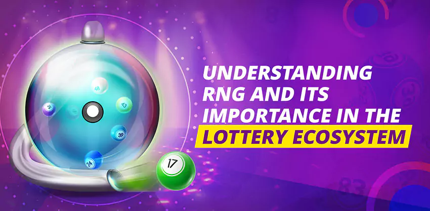random lottery balls coming out of a sphere with overlay text 'understanding rng and its importance in the lottery ecosystem'