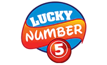 lucky number 5 lottery game icon
